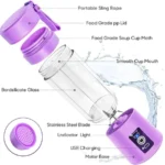portable usb blender bottle purple