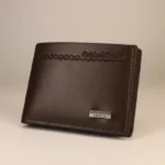 Doux Brown Leather Wallet for Men premium bifold with embossed design