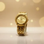 Star Gold Chain Watch for Men with classic gold analog dial