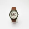 Benzer Brown Leather Strap Watch for Men with designer analog dial