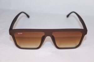 brown gradient sunglasses with square frame and modern design
