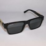 black square sunglasses with sleek modern frame