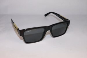 black square sunglasses with sleek modern frame