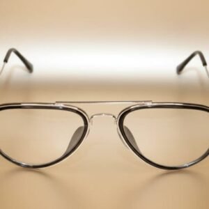 : Stylish aviator eyeglasses with lightweight metal frame for daily wear