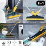 2 in 1 Cleaning Scrub Brush with long handle cleaning tiled floor