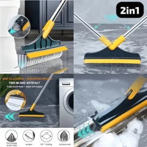 2 in 1 Cleaning Scrub Brush with long handle cleaning tiled floor